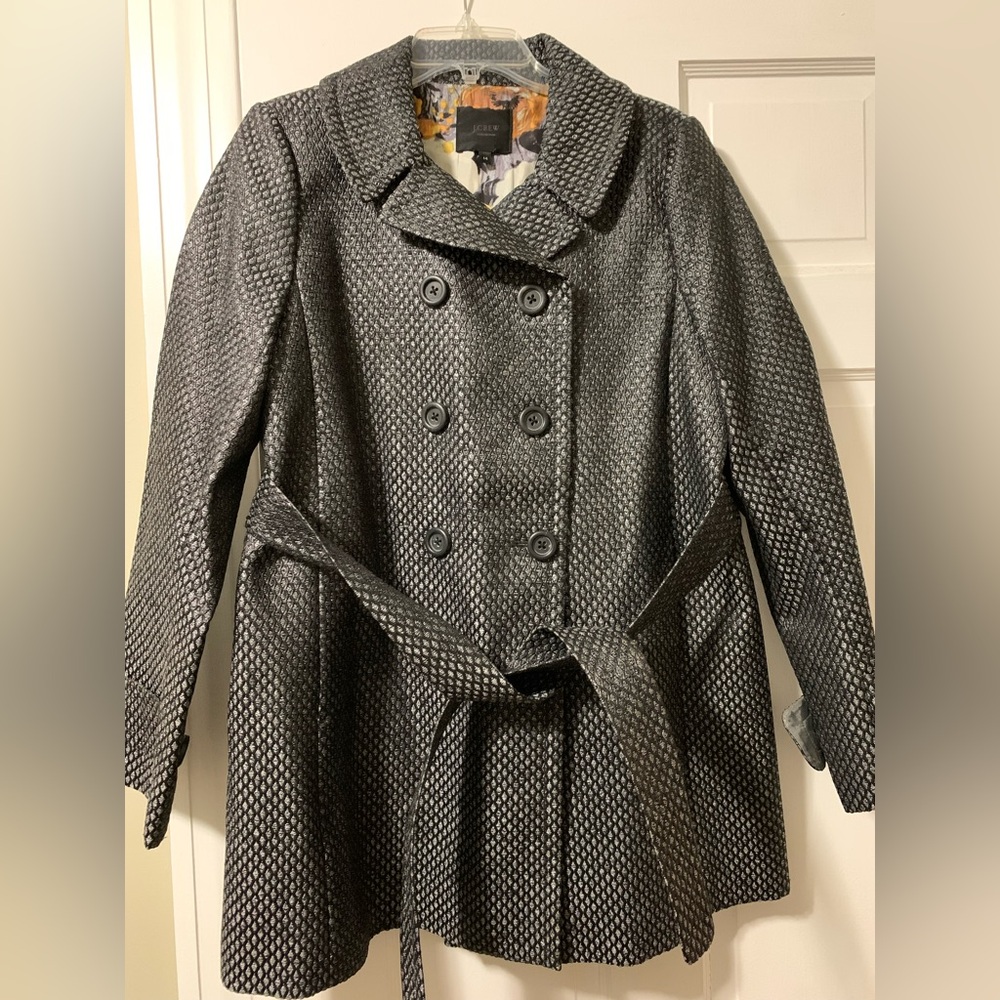 J Crew Collection metallic trench coat size 14
